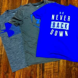 Lot of 3 boys under armour shirts